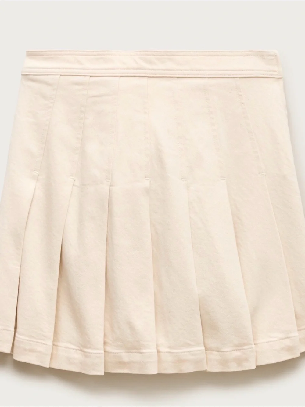 J. Crew Pleated Mini Skirt in Cream NWT